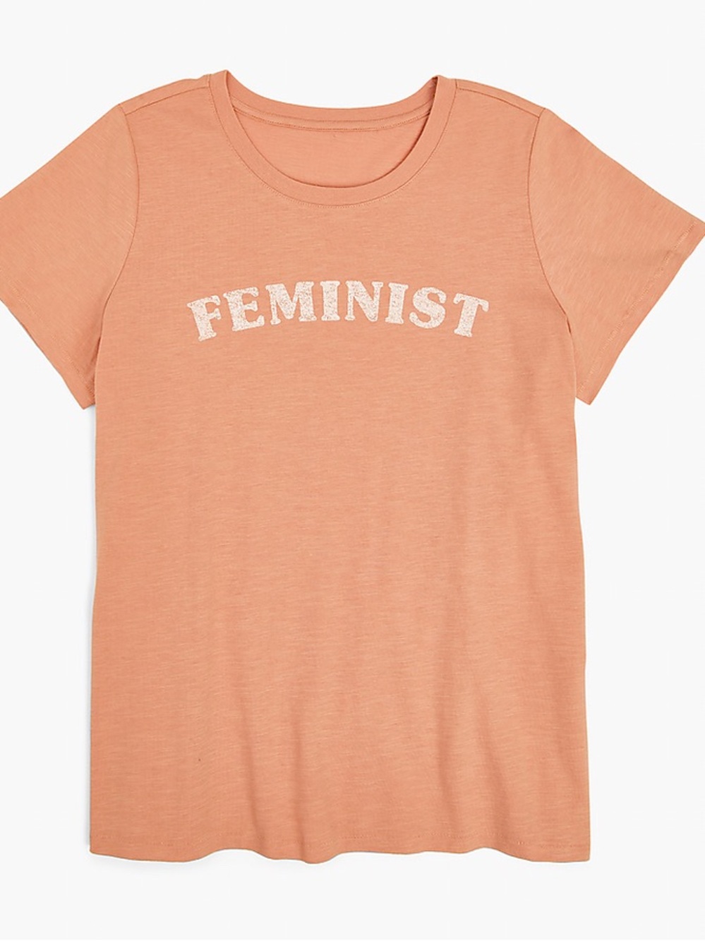 Lane Bryant 6X (30/32) Feminist Graphic Tee - Peach Short-Sleeve Women's Top